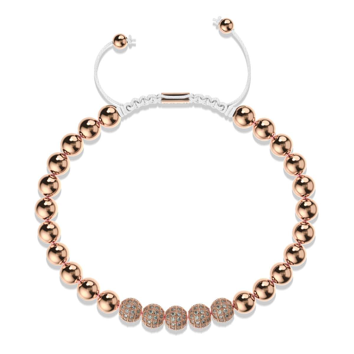 Or rose 18 carats | Bracelet Gala Pavé de Cristaux | Blanc